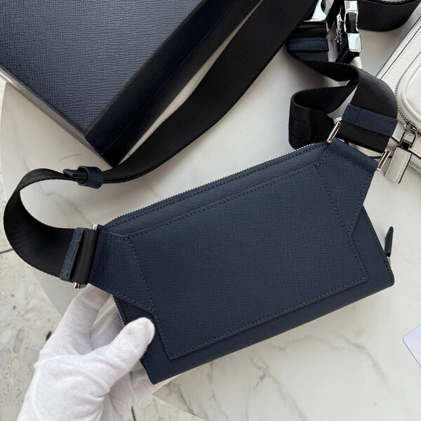 Мужская сумка слинг Prada мужской кожа синий 190570-3