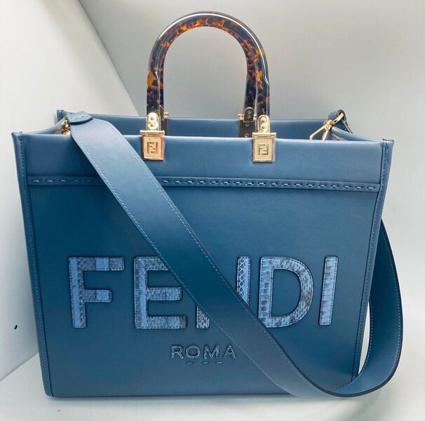 Сумка Fendi женский кожа синий 109231