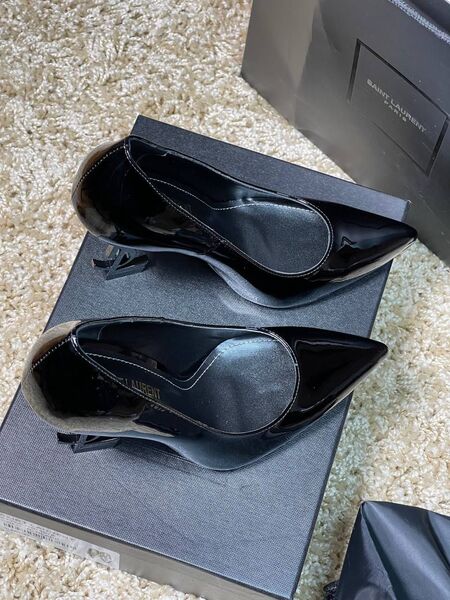 Туфли Saint Laurent женский кожа черный 80996-6