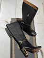 Сапоги Fendi женский кожа chèvre черный,серебристый 134327