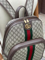Мужской рюкзак Gucci мужской канва графитовый 122017-3