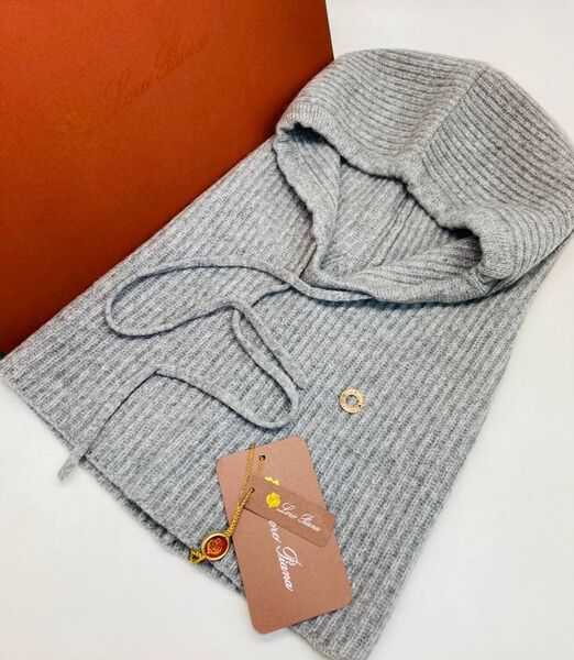 Капор Loro Piana женский вязаная ткань графитовый 167719