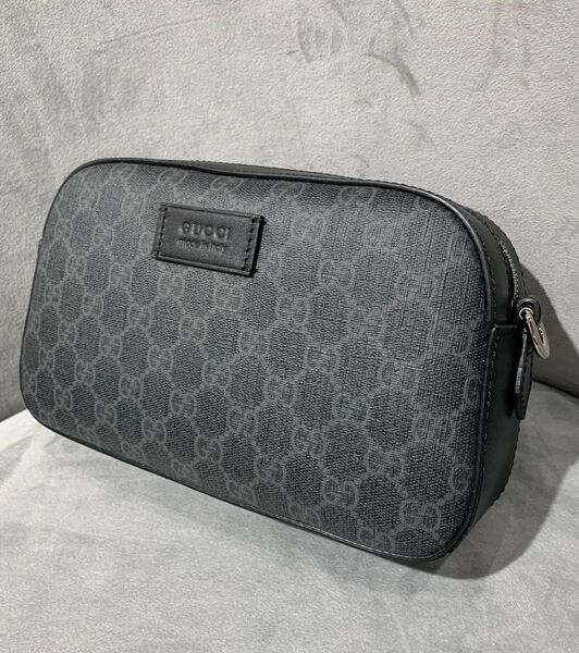 Мужская сумка мессенджер Gucci мужской канва графитовый 77897
