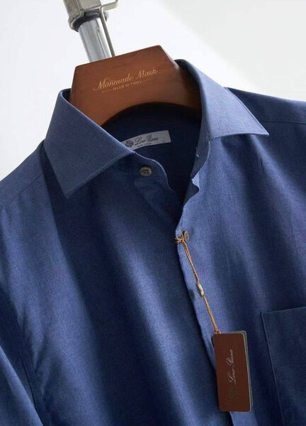 Мужская рубашка Loro Piana мужской синий 133298-4