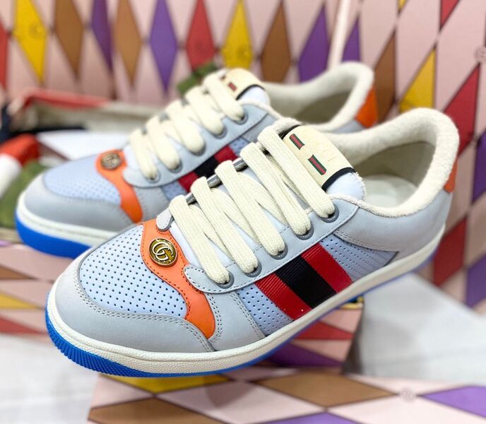 Кеды Gucci женский кожа бирюзовый 117509