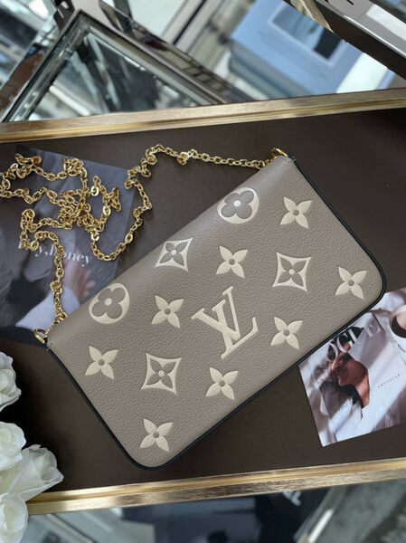 Сумка Louis Vuitton женский кожа бежевый 97482-2