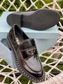 Лоферы Prada женский кожа черный 40843-15