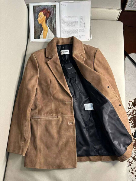 Куртка Saint Laurent женский замша 159401-3