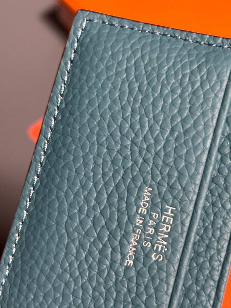 Мужской портмоне Hermès мужской кожа бирюзовый 154029-6