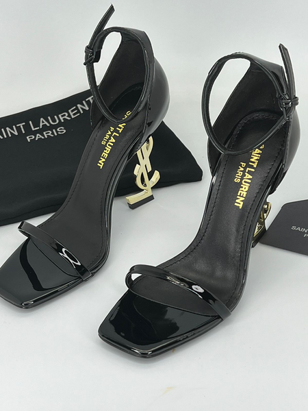 Босоножки Saint Laurent женский кожа черный 12737-3