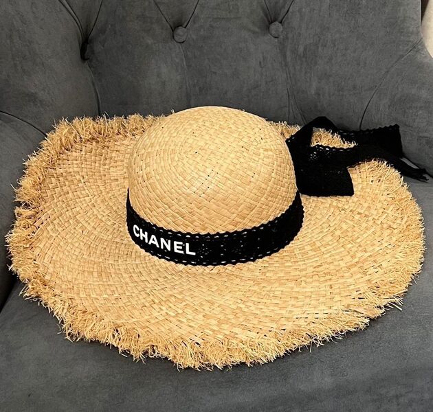 Шляпа Chanel женский солома бежевый 118639