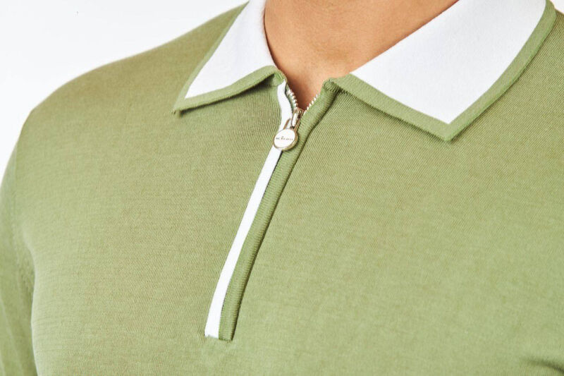 Мужское поло Kiton мужской болотный 142225-4