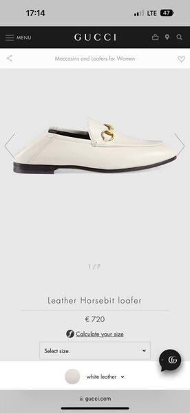 Лоферы Gucci женский кожа белый 99939-5