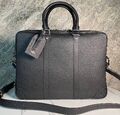 Мужской портфель Louis Vuitton мужской кожа черный,коричневый 149944