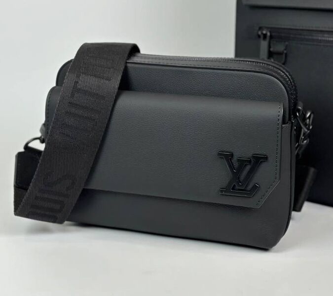 Мужская сумка мессенджер Louis Vuitton мужской кожа черный 135122