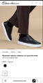 Мужские кеды Santoni мужской кожа черный 161437-6