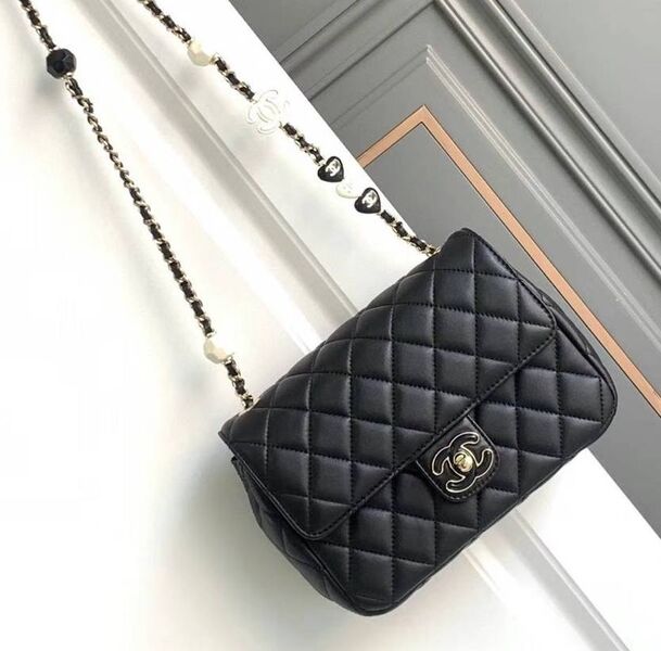 Сумка Chanel Mini женский кожа черный 141907