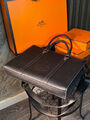 Мужской портфель Hermès мужской кожа черный 132082-5