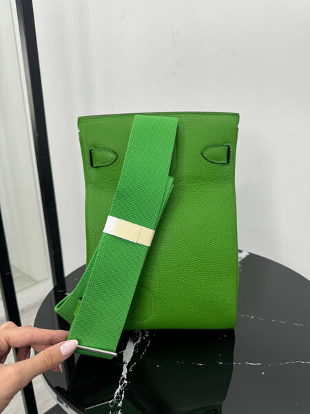 Мужская сумка слинг Hermès мужской кожа болотный 193865-2