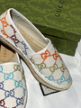 Эспадрильи Gucci женский текстиль бежевый 91376-10