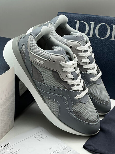 Кроссовки Christian Dior женский кожа графитовый 122682-3
