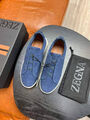 Мужские кеды Zegna мужской замша бирюзовый 165739-4