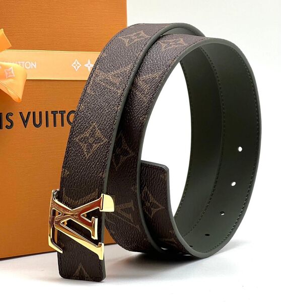 Женский ремень двусторонний Louis Vuitton женский кожа черный 21954