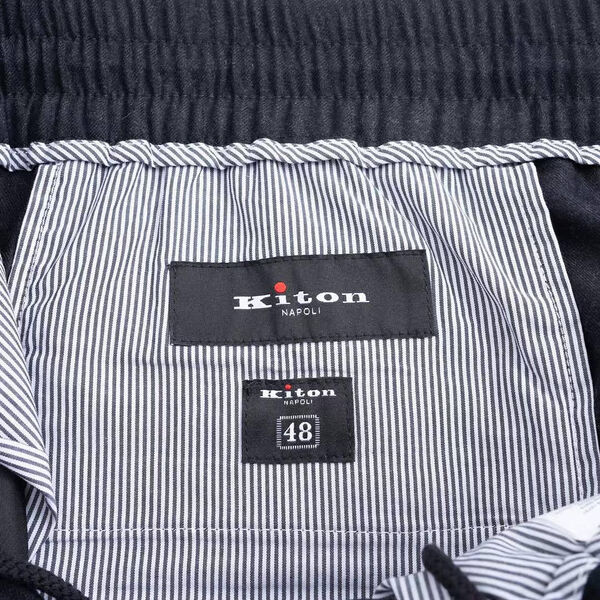 Мужские брюки Kiton мужской черный 133654-7
