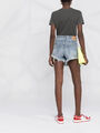 Шорты Balenciaga женский джинса бирюзовый 119514-5