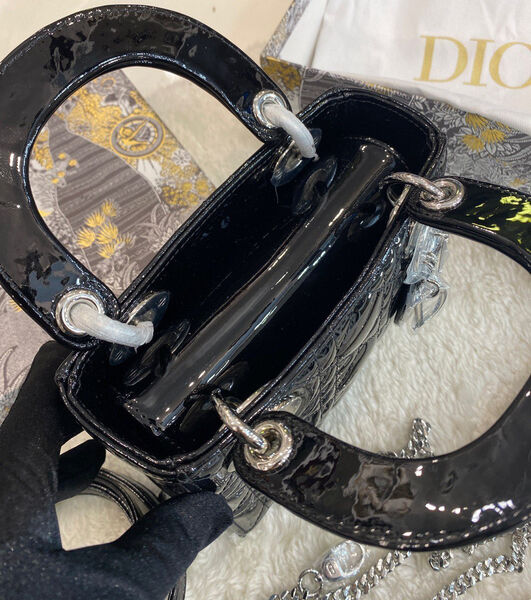 Сумка Christian Dior Lady женский кожа черный 97570-2