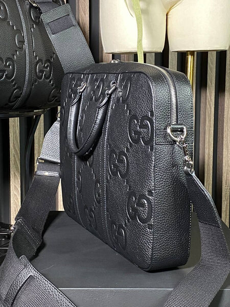 Мужской портфель Gucci мужской кожа черный 132094-3