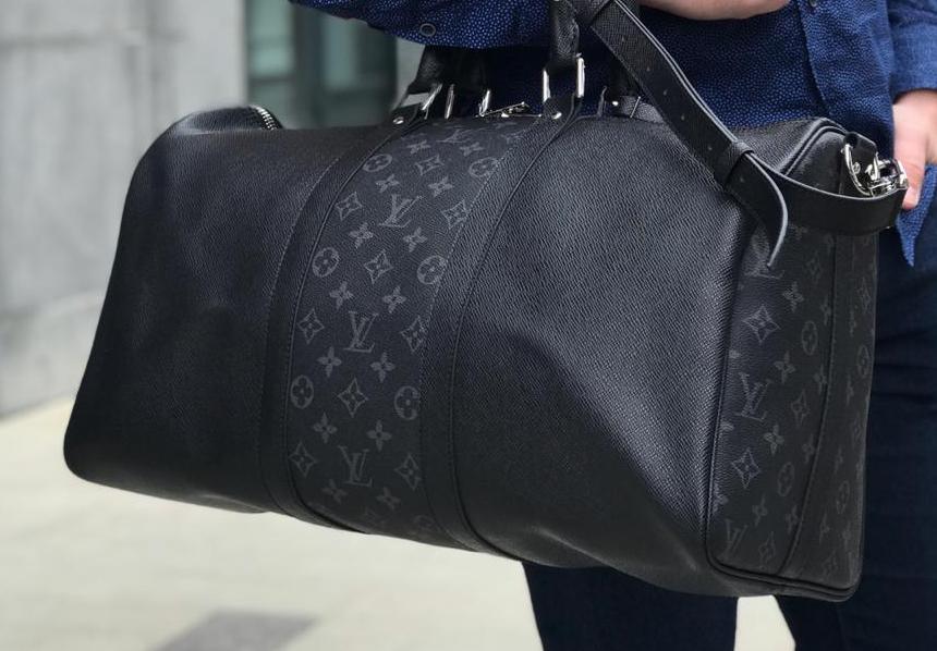 Дорожная сумка Louis Vuitton мужской канва черный 19177