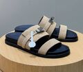 Мужские шлепки Hermès мужской замша бежевый 193736-1