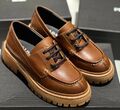Лоферы Prada женский кожа бежевый 160761-1