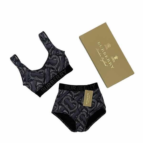Купальник Burberry женский графитовый 37023-2