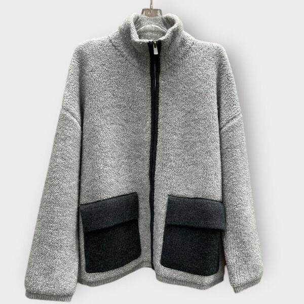 Кардиган Loro Piana женский вязаная ткань графитовый 168484