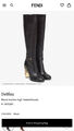 Сапоги Fendi женский кожа черный 134327-2