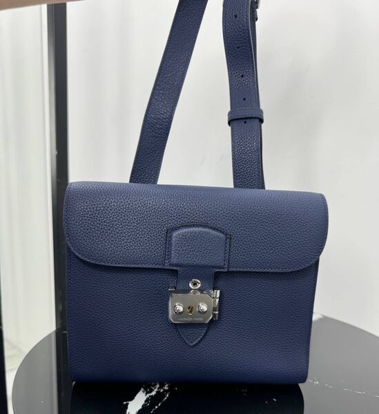 Мужская сумка мессенджер Hermès мужской кожа синий 196272