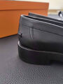 Лоферы Hermès женский кожа черный 148997-6