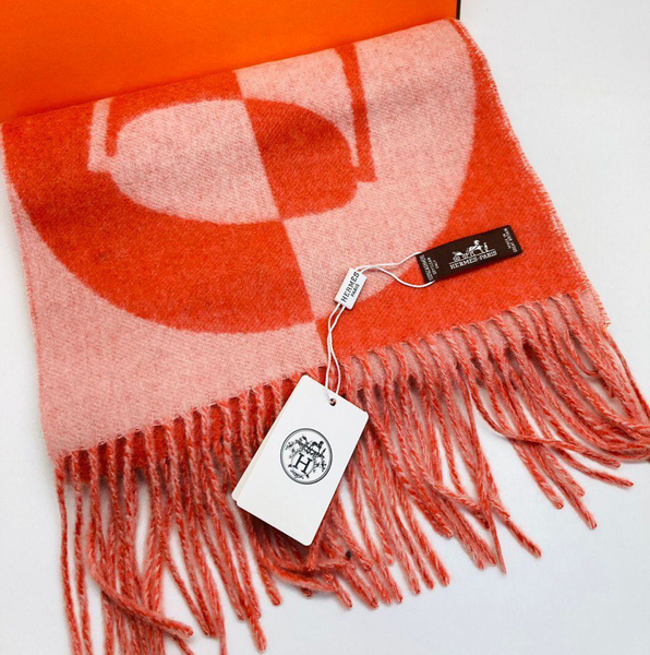 Мужской шарф Hermès мужской оранжевый 54210