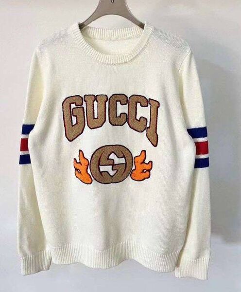 Свитер Gucci женский вязаная ткань белый 137756