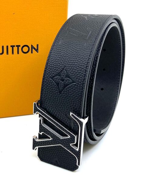 Ремень мужской Louis Vuitton мужской кожа черный 63778