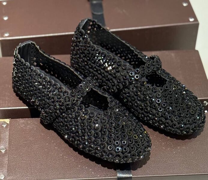 Балетки Alaïa женский кожа черный 175026