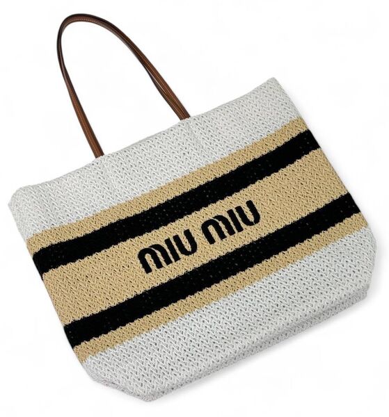 Сумка Miu Miu женский вязаная ткань белый 189038