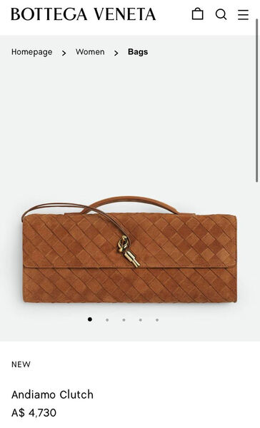 Клатч Bottega Veneta женский замша бежевый 201376-2