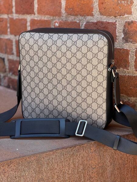 Мужской мессенджер Gucci мужской канва бежевый 51923-6