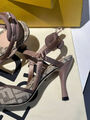 Туфли Fendi женский текстиль бежевый 105119-3