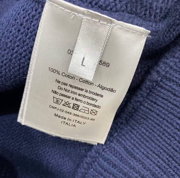 Мужской свитер Christian Dior мужской вязаная ткань черный 130860-6