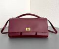 Сумка Balenciaga Bel Air женский кожа бордовый 180856-1