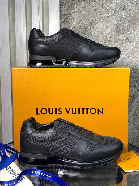 Мужские кроссовки Louis Vuitton мужской кожа черный 140492-2